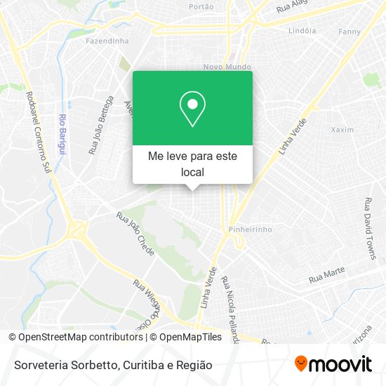 Sorveteria Sorbetto mapa
