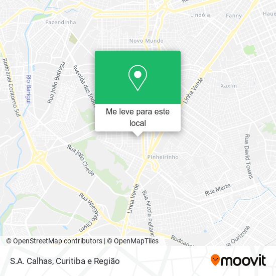 S.A. Calhas mapa