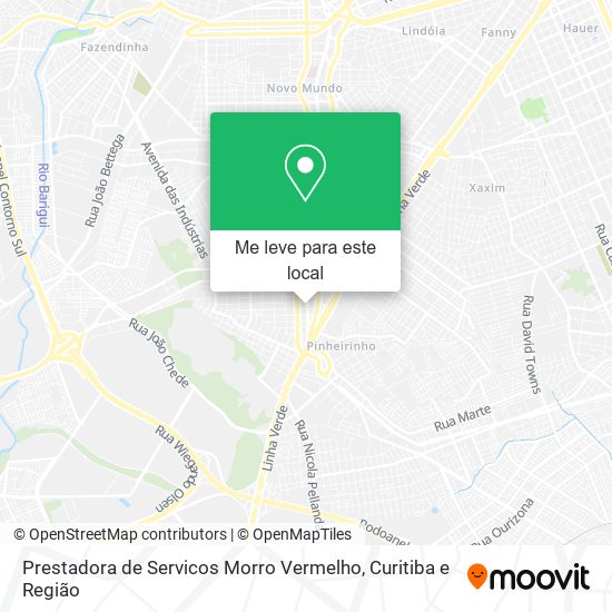 Prestadora de Servicos Morro Vermelho mapa