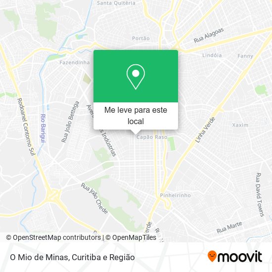 O Mio de Minas mapa