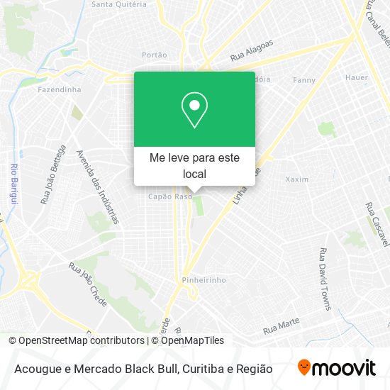 Acougue e Mercado Black Bull mapa