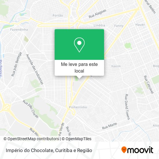 Império do Chocolate mapa