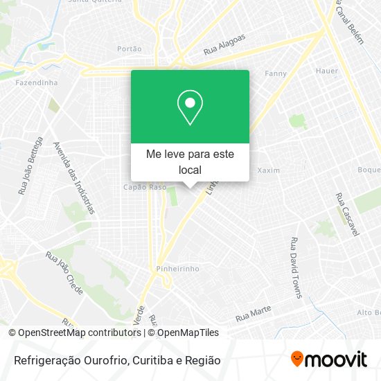 Refrigeração Ourofrio mapa