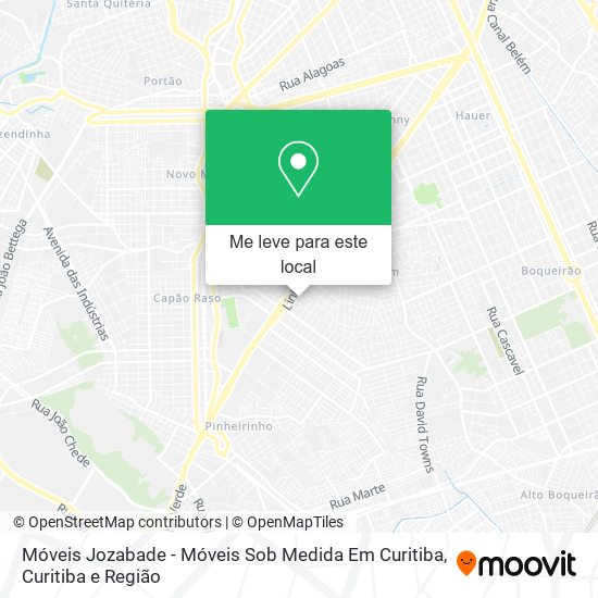 Móveis Jozabade - Móveis Sob Medida Em Curitiba mapa