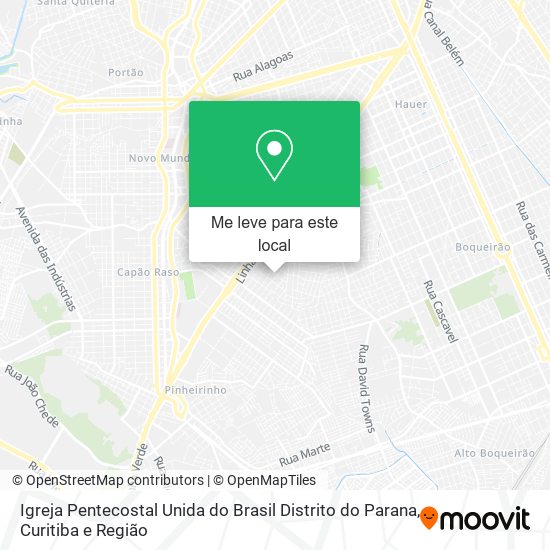 Igreja Pentecostal Unida do Brasil Distrito do Parana mapa