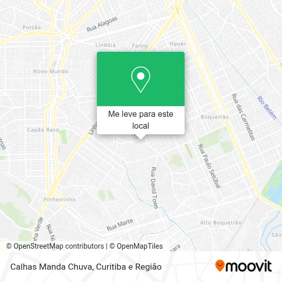Calhas Manda Chuva mapa