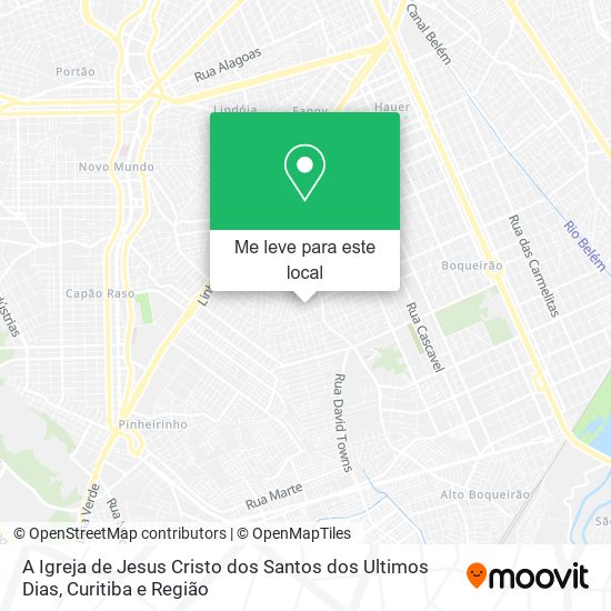 A Igreja de Jesus Cristo dos Santos dos Ultimos Dias mapa