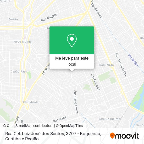 Rua Cel. Luíz José dos Santos, 3707 - Boqueirão mapa