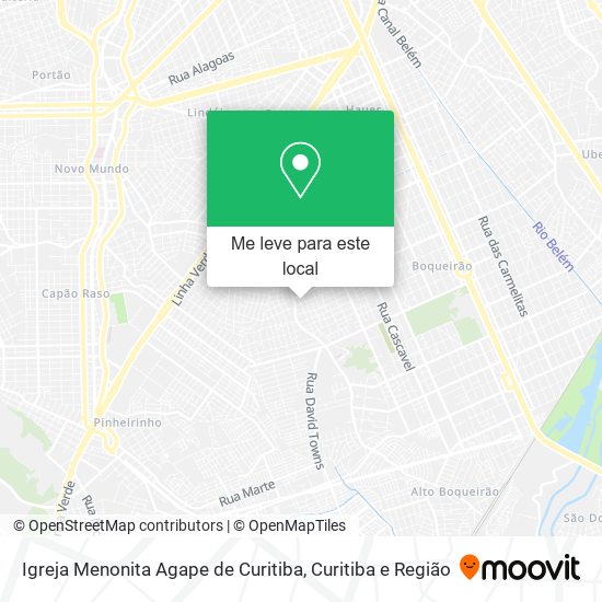 Igreja Menonita Agape de Curitiba mapa