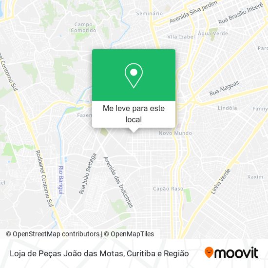 Loja de Peças João das Motas mapa