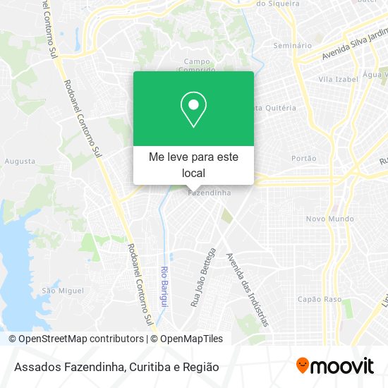 Assados Fazendinha mapa