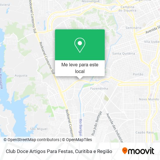 Club Doce Artigos Para Festas mapa