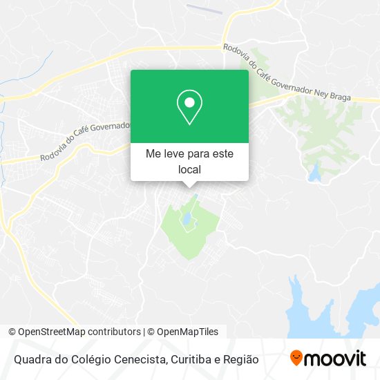 Quadra do Colégio Cenecista mapa