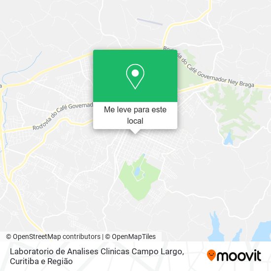 Laboratorio de Analises Clinicas Campo Largo mapa