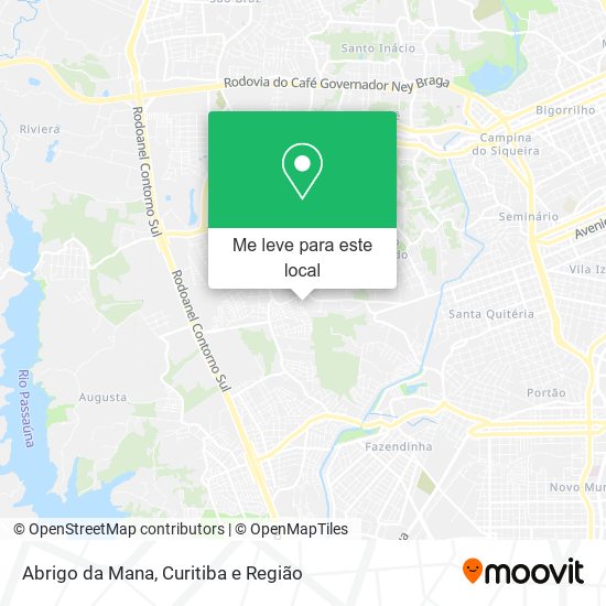 Abrigo da Mana mapa