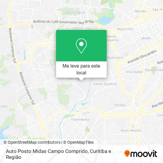 Auto Posto Midas Campo Comprido mapa