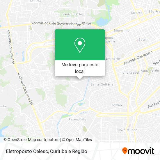 Eletroposto Celesc mapa