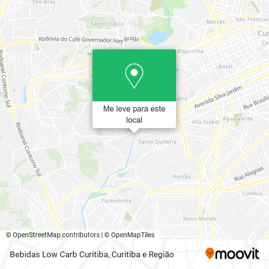 Bebidas Low Carb Curitiba mapa