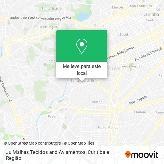 Ju Malhas Tecidos and Aviamentos mapa