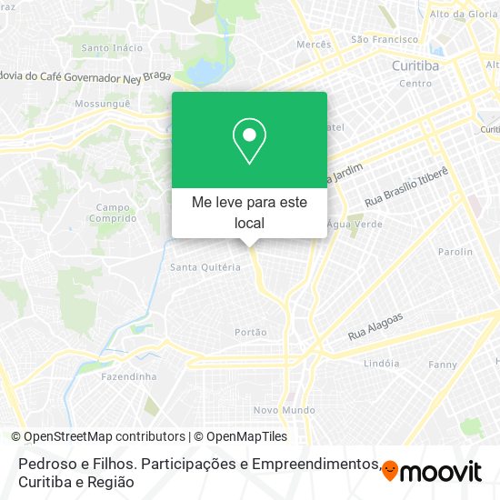 Pedroso e Filhos. Participações e Empreendimentos mapa