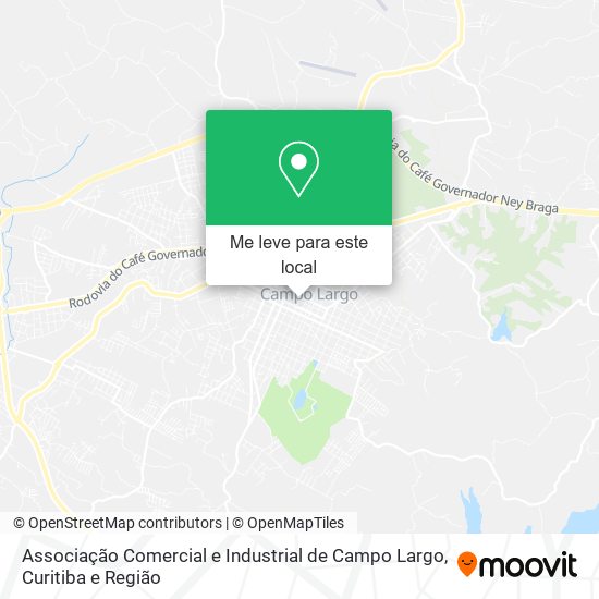 Associação Comercial e Industrial de Campo Largo mapa