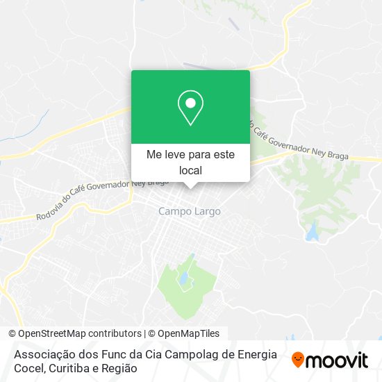 Associação dos Func da Cia Campolag de Energia Cocel mapa