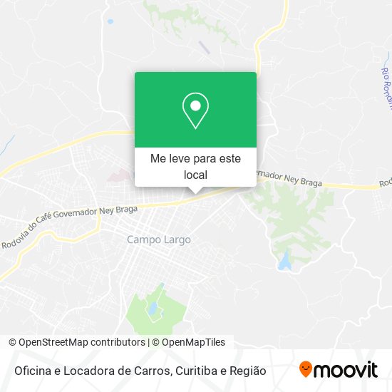 Oficina e Locadora de Carros mapa