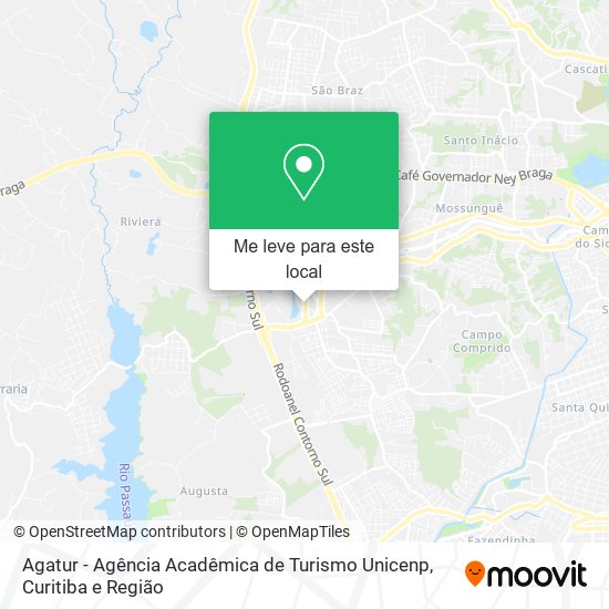 Agatur - Agência Acadêmica de Turismo Unicenp mapa