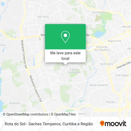 Rota do Sol - Saches Temperos mapa