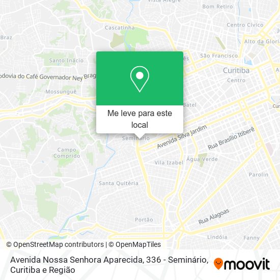 Avenida Nossa Senhora Aparecida, 336 - Seminário mapa