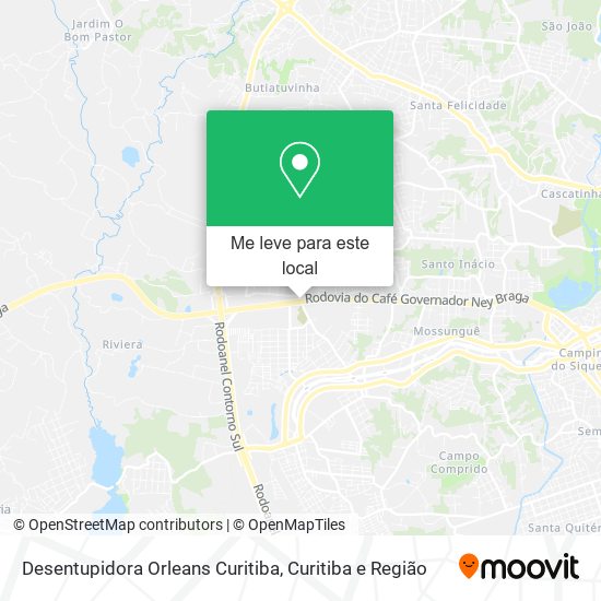 Desentupidora Orleans Curitiba mapa