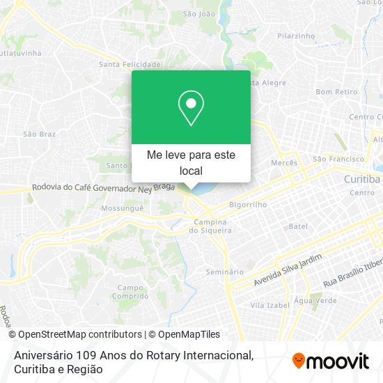 Aniversário 109 Anos do Rotary Internacional mapa