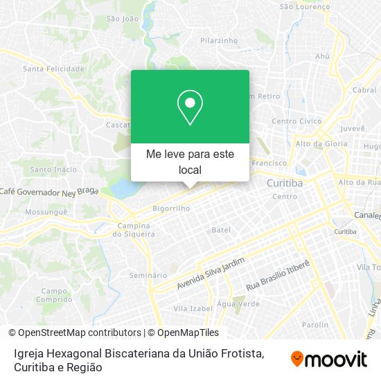 Igreja Hexagonal Biscateriana da União Frotista mapa