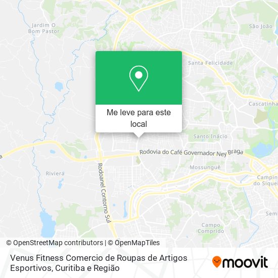 Venus Fitness Comercio de Roupas de Artigos Esportivos mapa