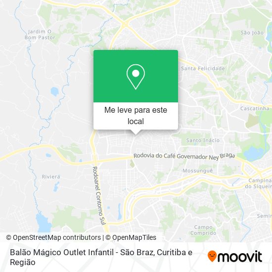 Balão Mágico Outlet Infantil - São Braz mapa