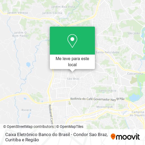 Caixa Eletrônico Banco do Brasil - Condor Sao Braz mapa