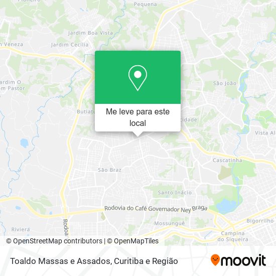 Toaldo Massas e Assados mapa