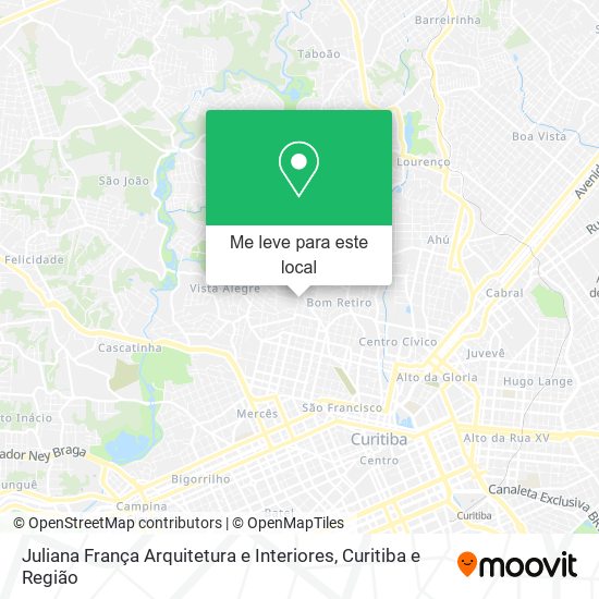 Juliana França Arquitetura e Interiores mapa