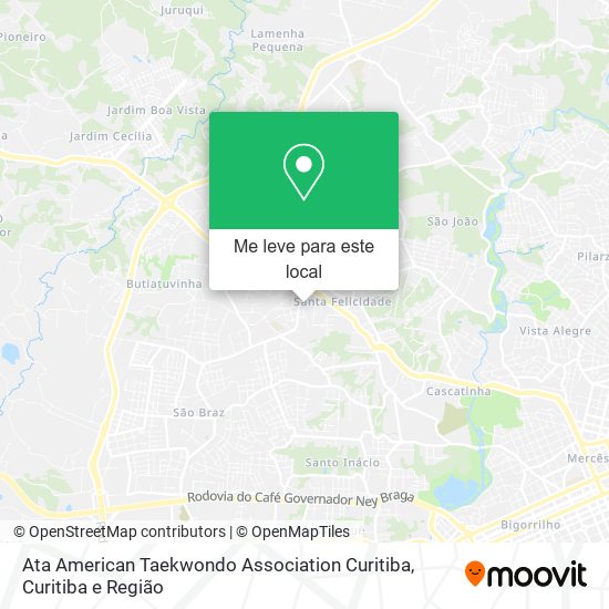 Ata American Taekwondo Association Curitiba mapa