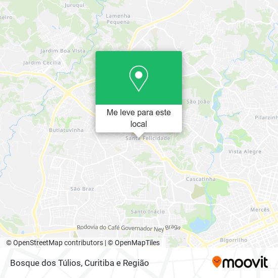 Bosque dos Túlios mapa