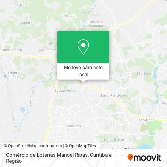 Comércio de Loterias Manoel Ribas mapa