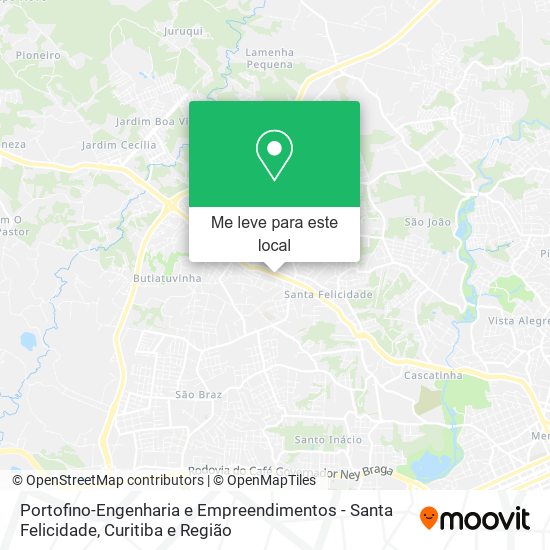 Portofino-Engenharia e Empreendimentos - Santa Felicidade mapa