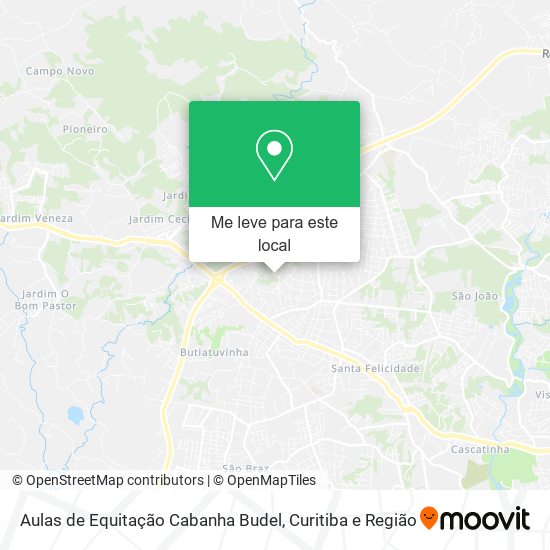 Aulas de Equitação Cabanha Budel mapa