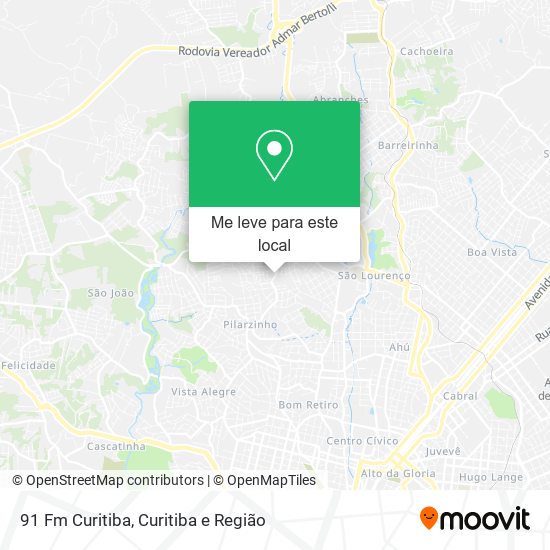 91 Fm Curitiba mapa