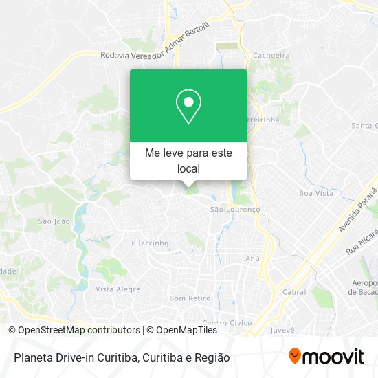 Planeta Drive-in Curitiba mapa