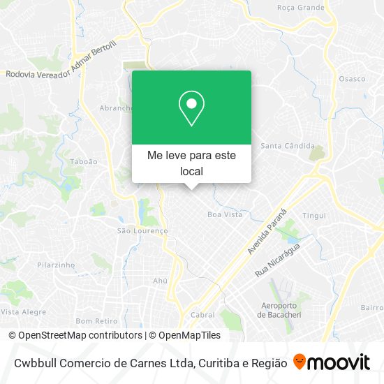 Cwbbull Comercio de Carnes Ltda mapa