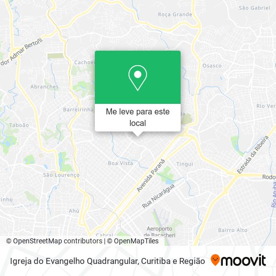 Igreja do Evangelho Quadrangular mapa