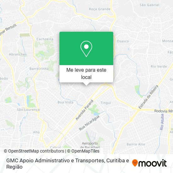 GMC Apoio Administrativo e Transportes mapa