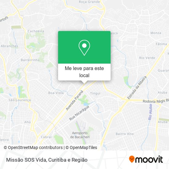 Missão SOS Vida mapa