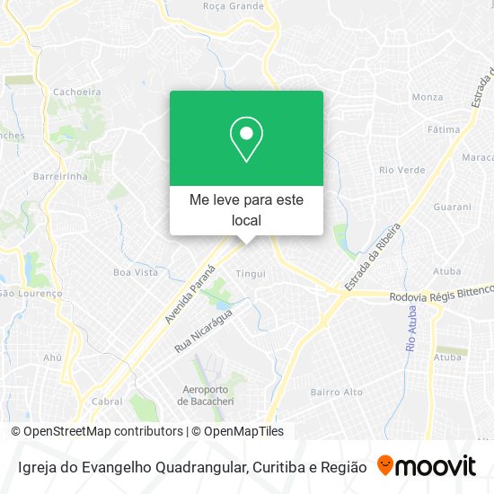 Igreja do Evangelho Quadrangular mapa